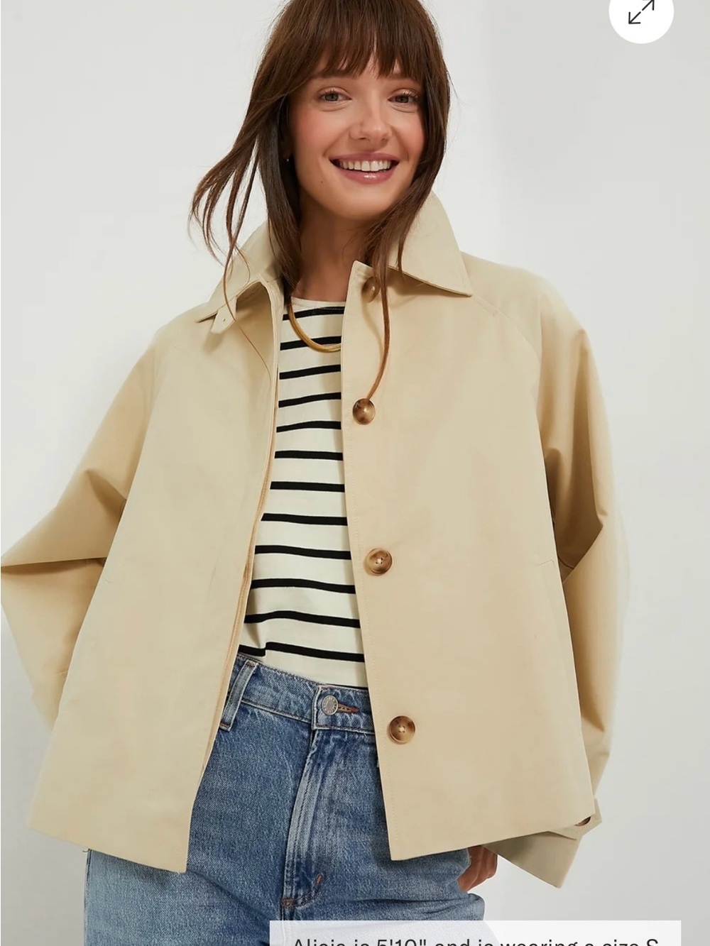 Tuckernuck Khaki Drew Short Trench Coat